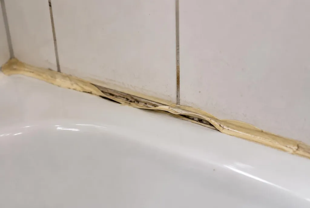 Kitbedrijf Maarssen – loslatende kit naast het bad